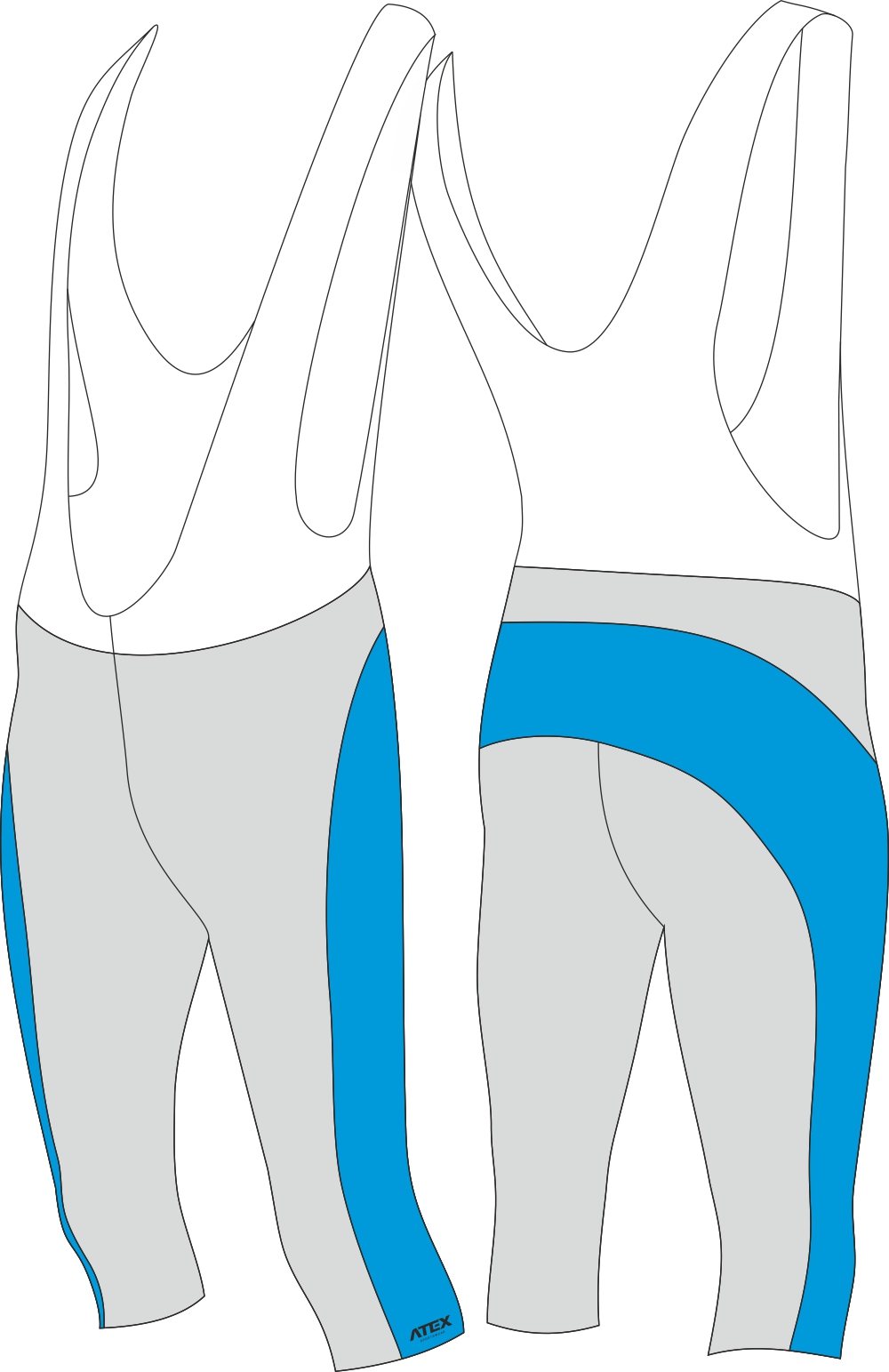 Trojštvrťové cyklistické nohavice so šľapkami