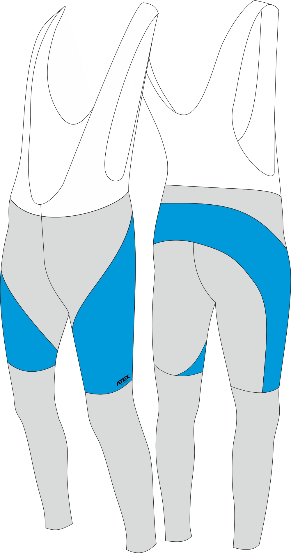 Cyklistické nohavice dlhé so šľapkami, rozšírené