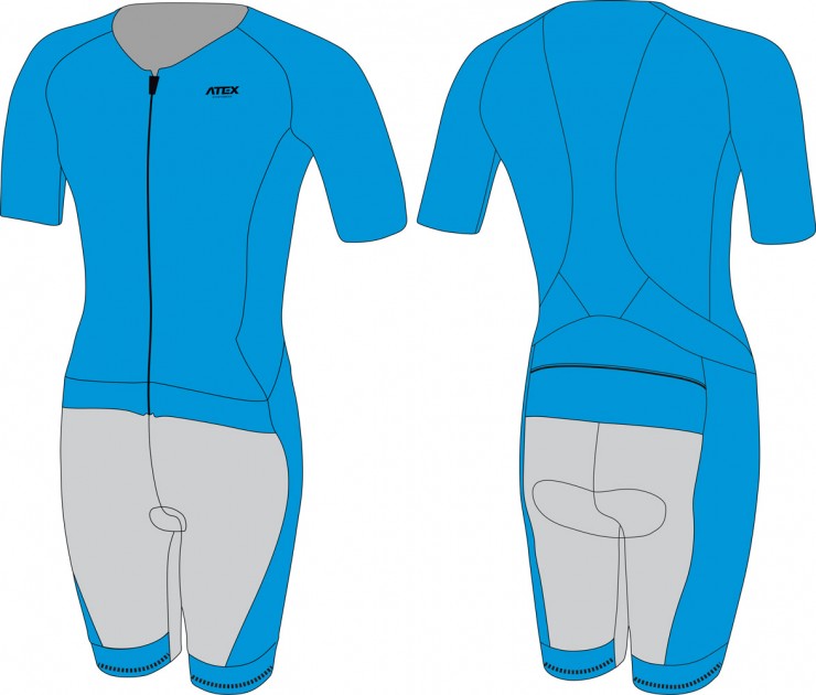 Dámsky triatlonový oblek s krátkym rukávom ELITE