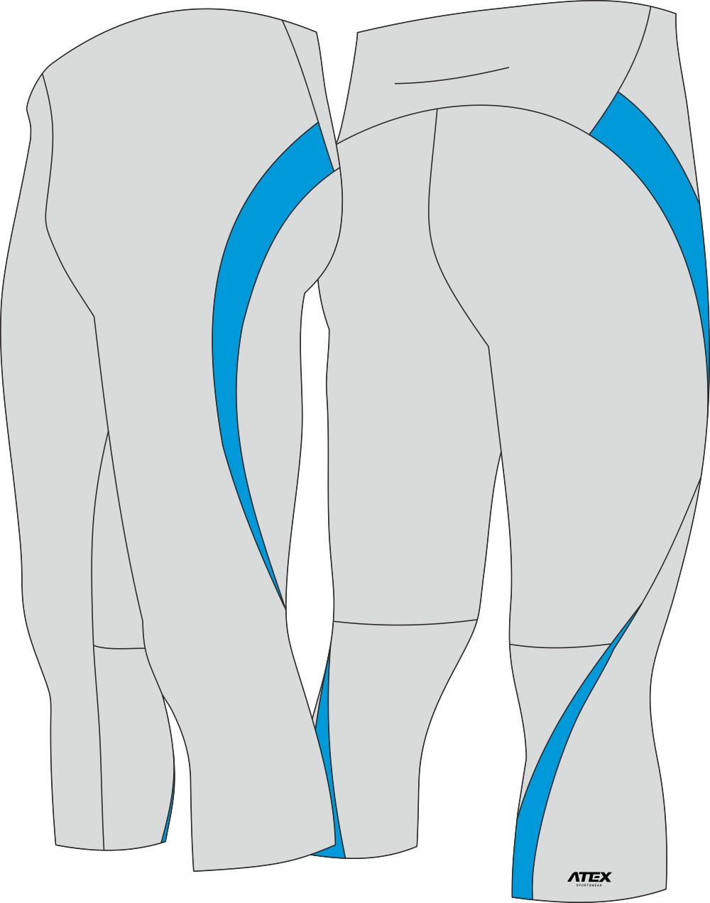 Atletické - bežecké nohavice s elastickým trojštvrťovým vreckom